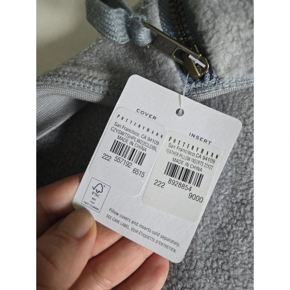Pottery Barn Cozy Sweatshirt Pillow Cover Only 22